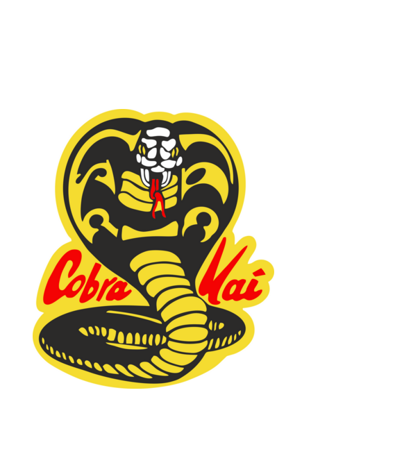 cobra kai logo model negru pe tricou