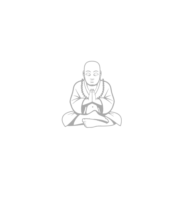 monk outline model negru pe tricou
