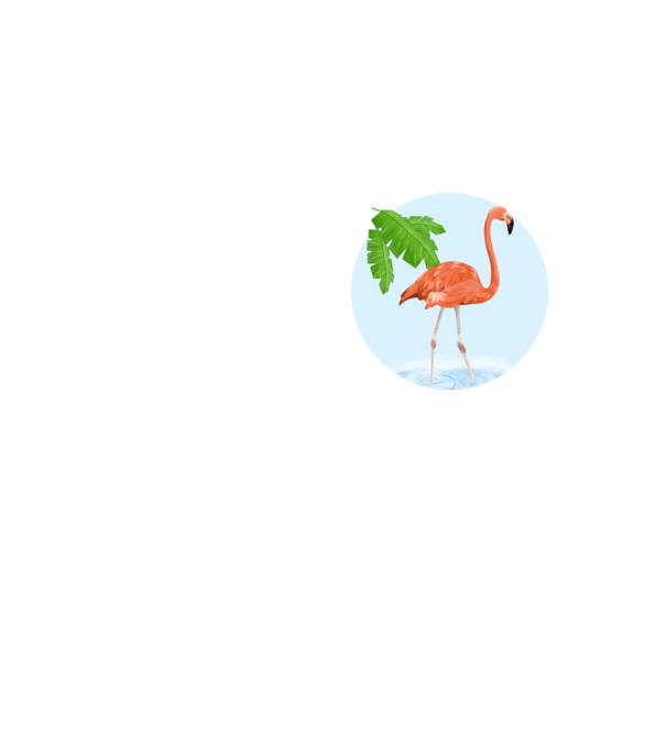 Flamingo model galben neon pe tricou
