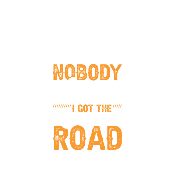 Nobody cared unti I got the longest road model negru pe tricou