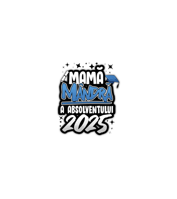 Mamă Mândră a absolventului model alb pe tricou