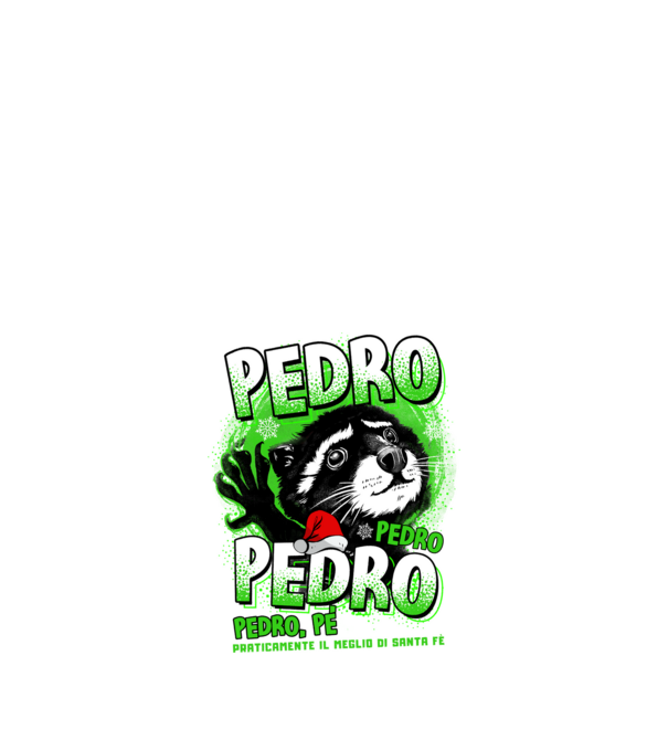 Pedro pedro christmas model negru pe tricou