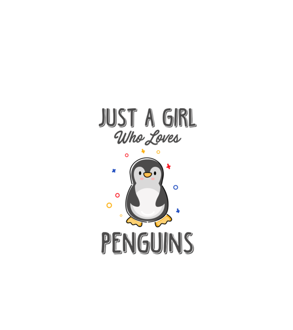 Just a girl who loves Penguins model alb pe tricou