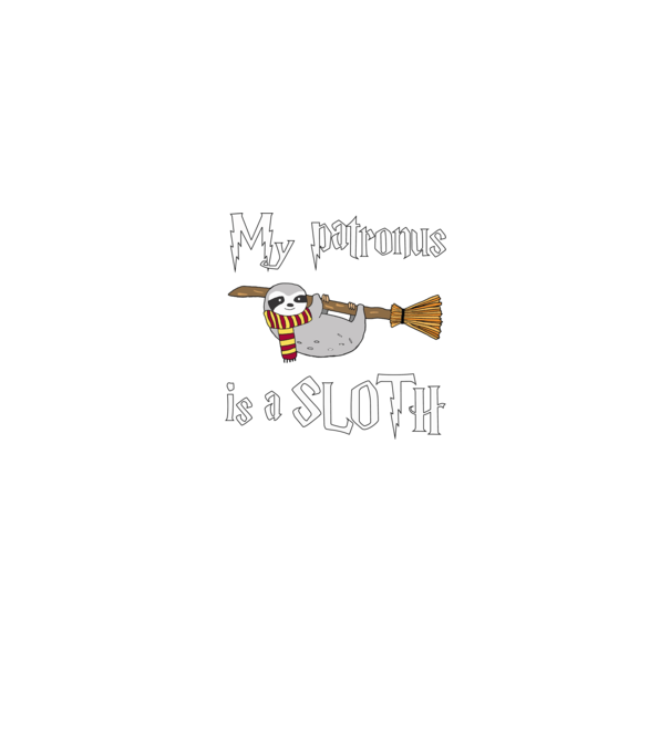 my patronus is a sloth model negru pe tricou