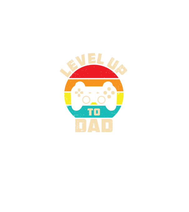 Level Up Dad model negru pe tricou