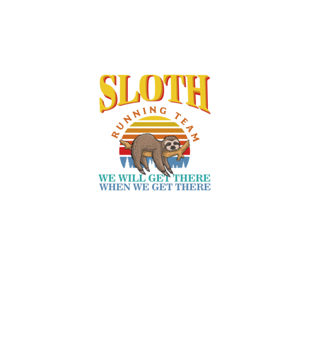 SLOTH running team model negru pe tricou
