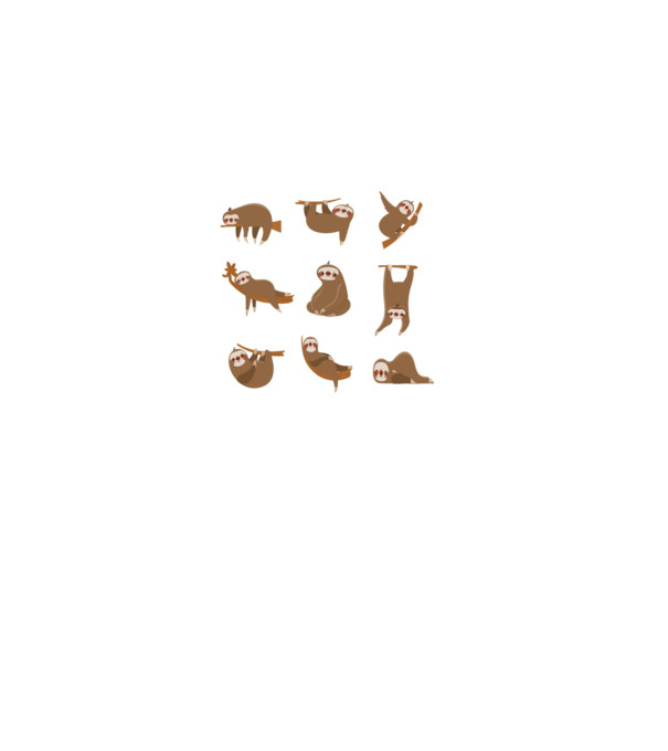 Sloth yoga model negru pe tricou