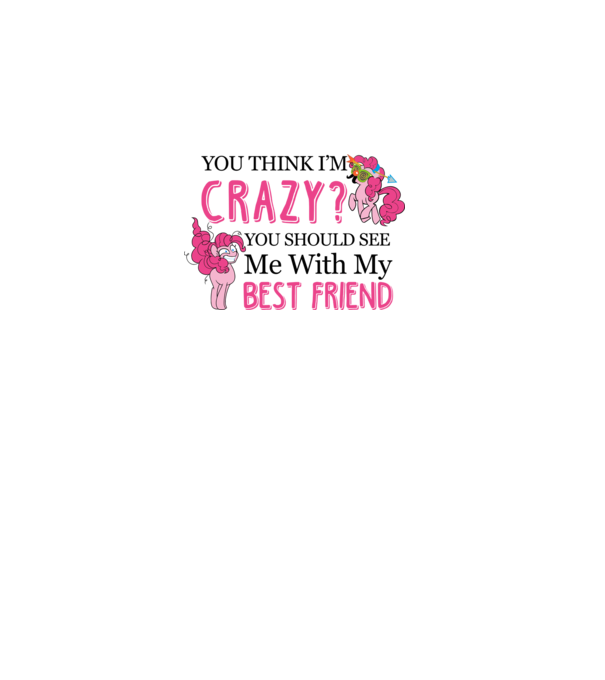 Crazy Friend Unicorn model alb pe tricou