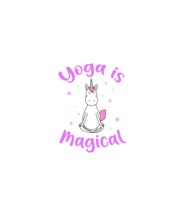 yoga is magical model negru pe tricou