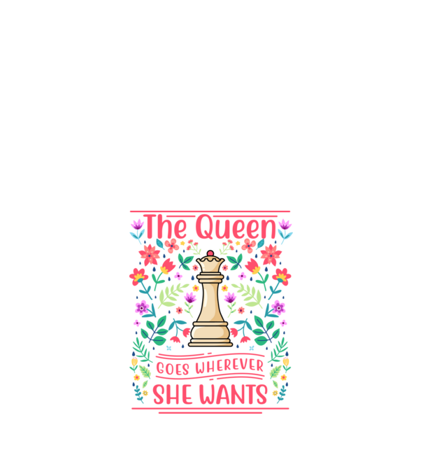 the queen goes wherever she wants model alb pe tricou