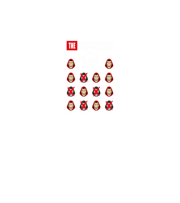 the resistance la casa de papel model negru pe tricou