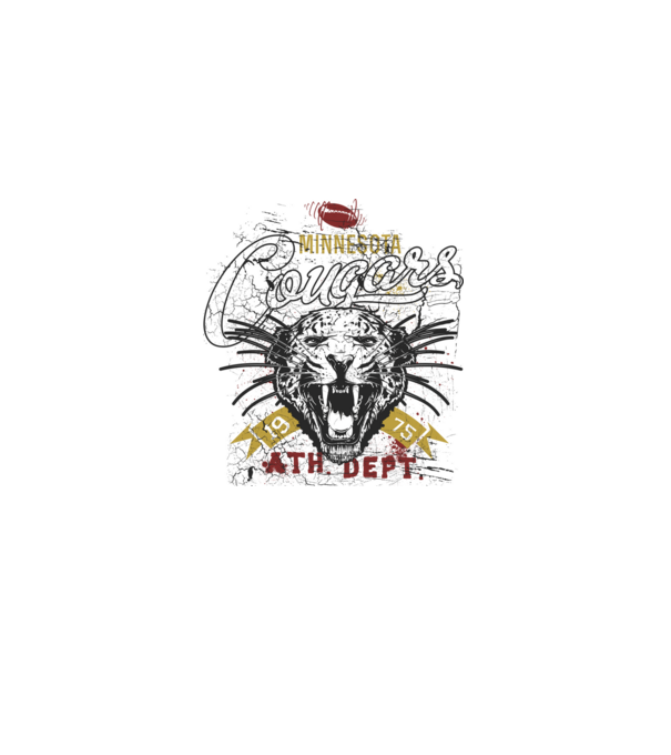 Minesota Cougars TEXTURED model negru pe tricou