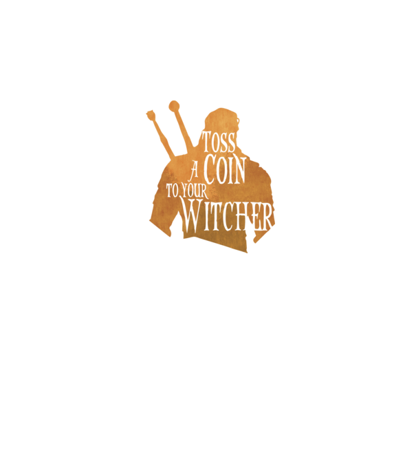 Toss a Coin to your Witcher model negru pe tricou