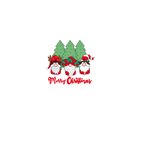 Merry christmas gnomes model negru pe tricou