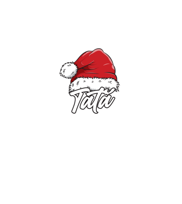 tată Santa Hat model negru pe tricou