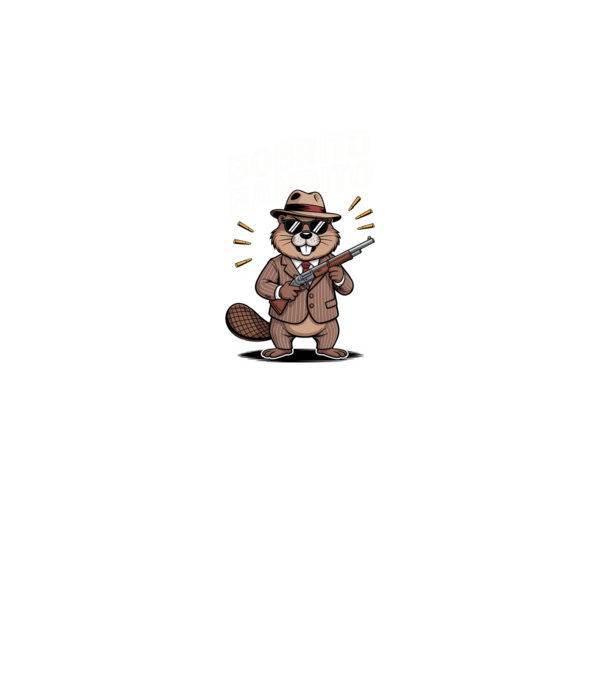 Bobrito Bandito model negru pe tricou