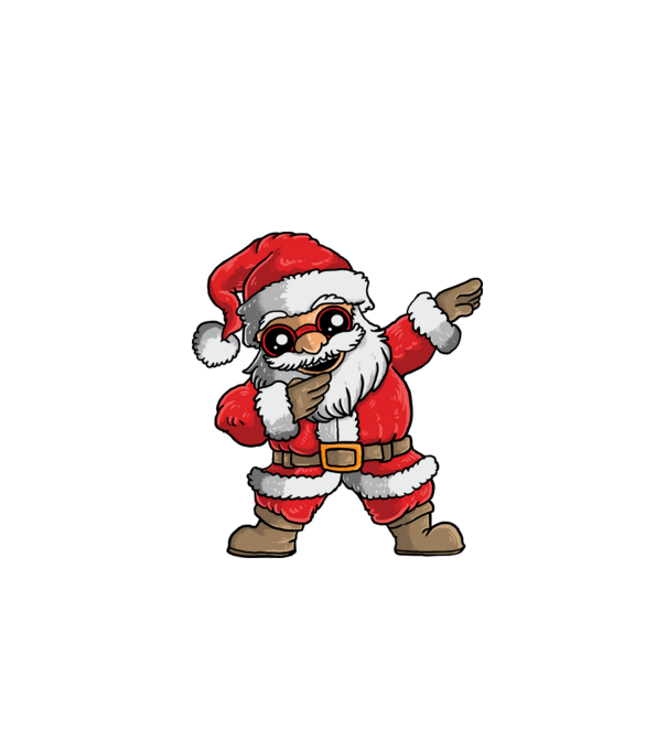 Santa dab model negru pe tricou