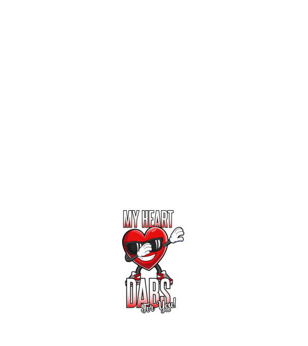 My Heart Dabs For You model negru pe tricou