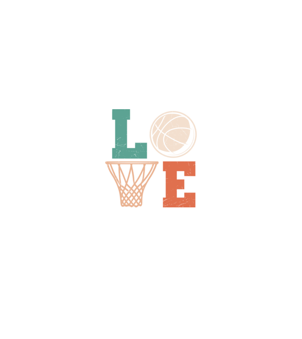 LOVE basketball model negru pe tricou