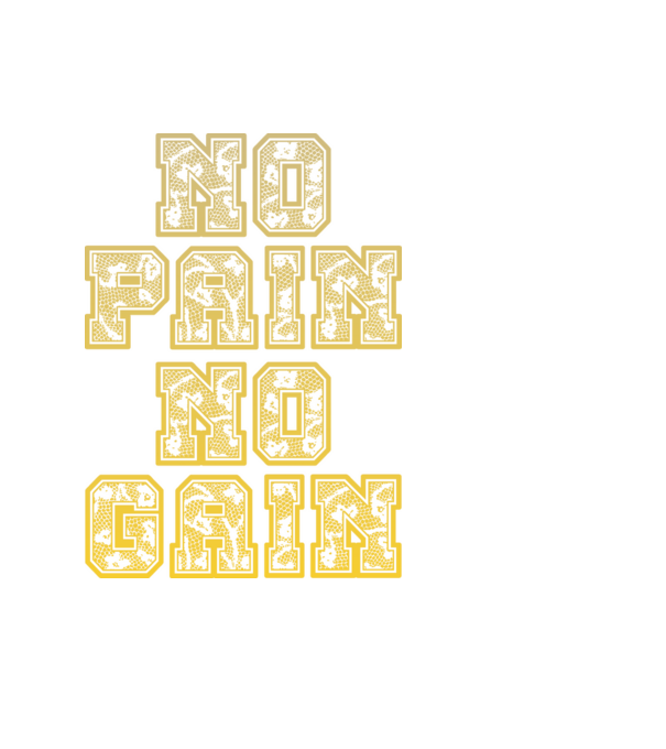 No Pain No Gain model negru pe tricou