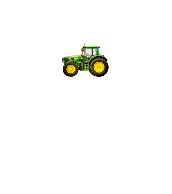 TRACTOR model alb pe tricou