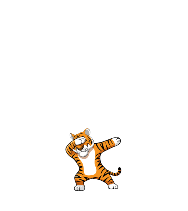 Tigru DAB model negru pe tricou