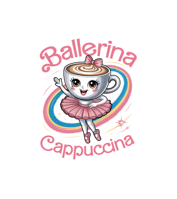 Ballerina Cappuccina model negru pe tricou