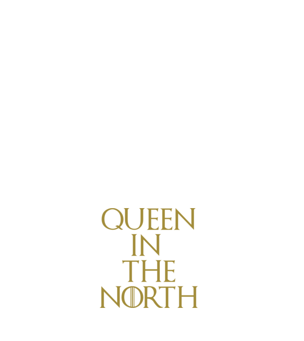 Queen in the North model negru pe tricou