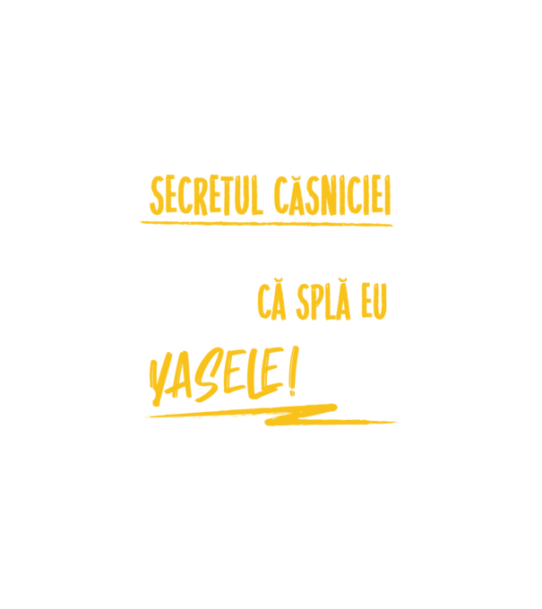 Secretul căsniciei sănătoase model negru pe tricou