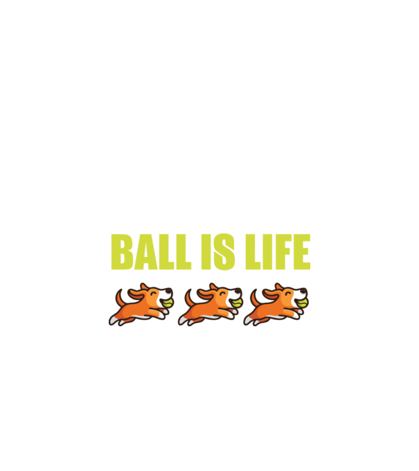 Ball is life model negru pe tricou