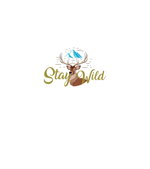 Stay wild model negru pe tricou
