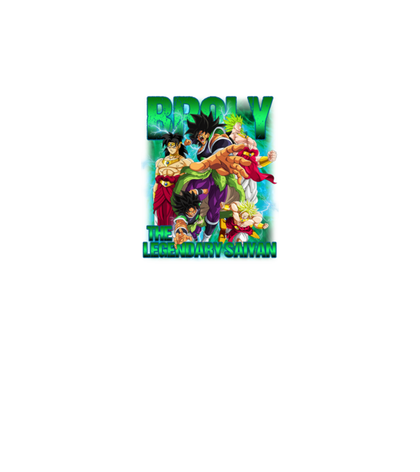 broly dragonball model negru pe tricou