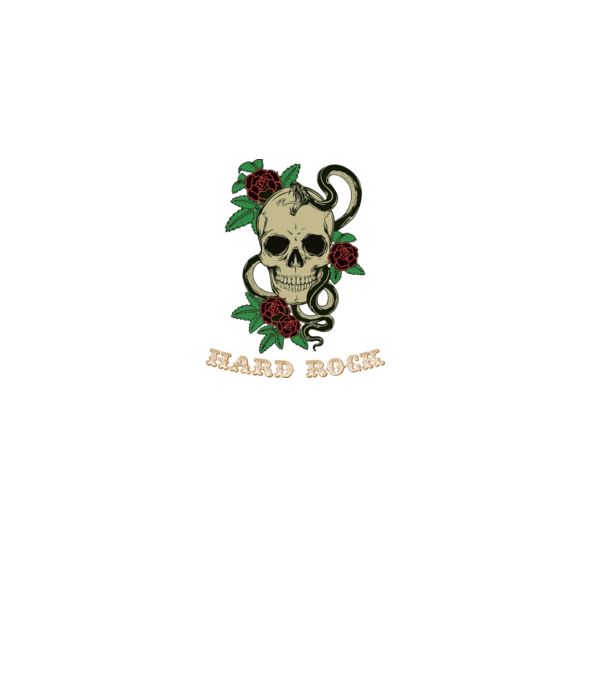 Hard Rock 1 model alb pe tricou