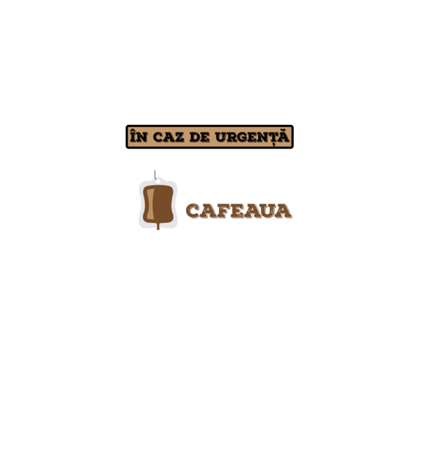 În caz de urgență, grupa mea sanguină este cafeaua model negru pe tricou