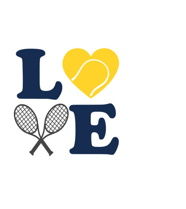 LOVE Tennis model alb pe tricou