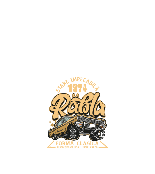 Rablă 1975 model negru pe tricou
