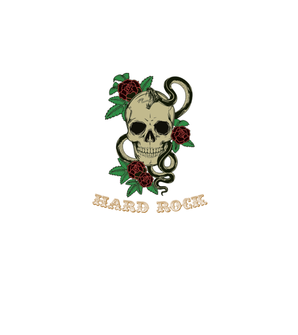 Hard Rock 1 model alb pe tricou