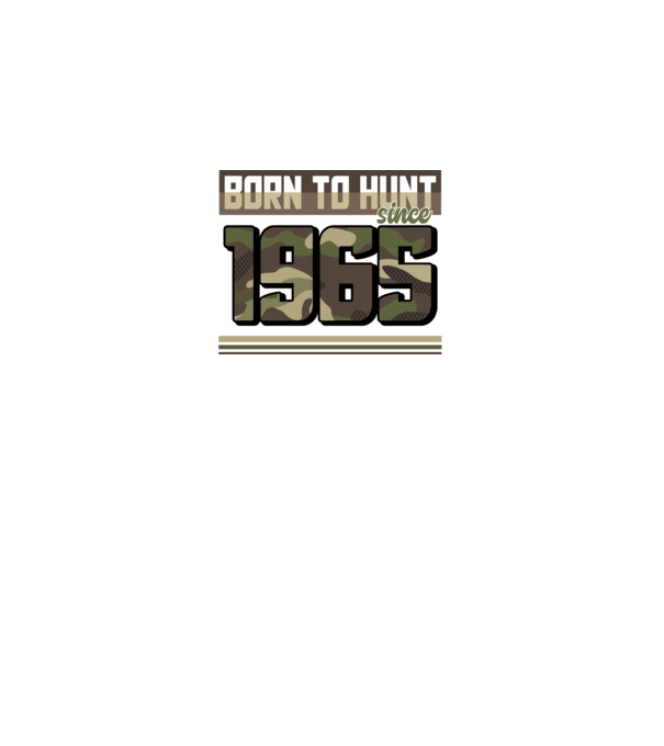 Born to hunt since 1965 model negru pe tricou