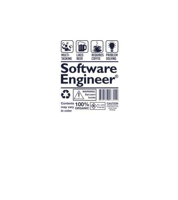 Software Engineer model gri pe tricou