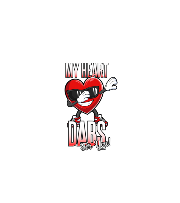 My Heart Dabs For You model gri pe tricou