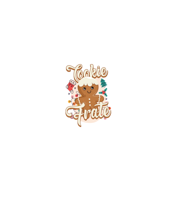 Cookie frate model alb pe tricou