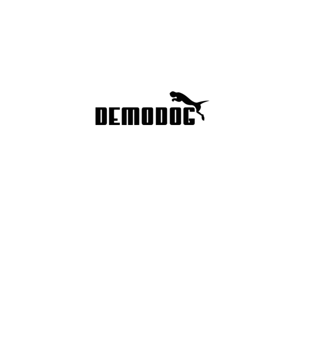demodog logo black model gri pe tricou