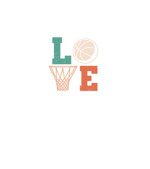 LOVE basketball model negru pe tricou