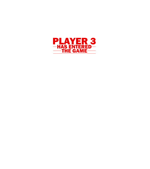 Player 3 entered the game model alb pe tricou