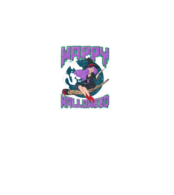 Happy Halloweed model negru pe tricou