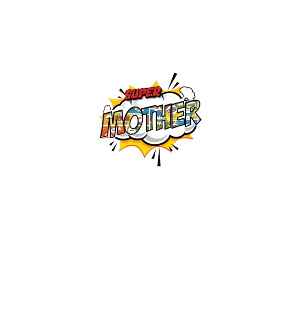 Comic Mother model alb pe tricou