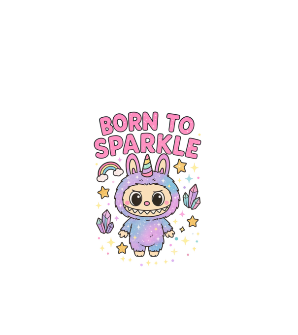Born to sparkle model negru pe tricou