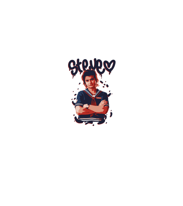 steve stranger things model gri pe tricou