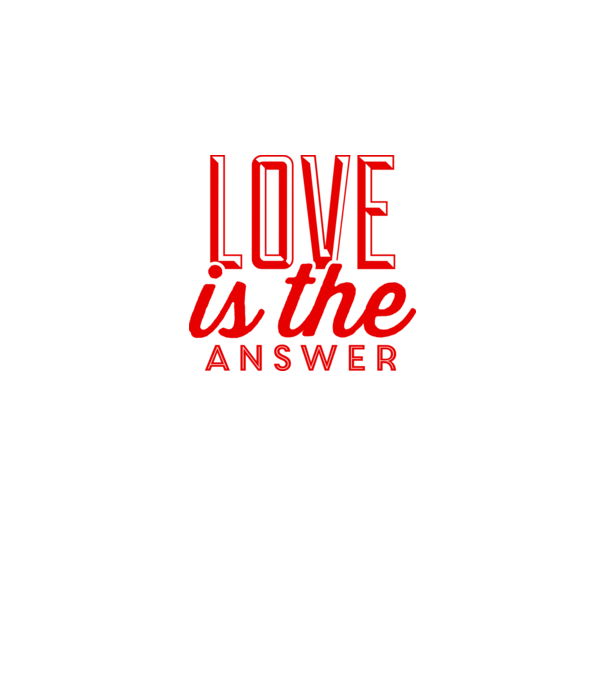 love in answer model negru pe tricou