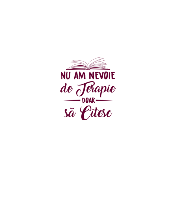 nu am nevoie de terapie, doar să citesc model alb pe tricou